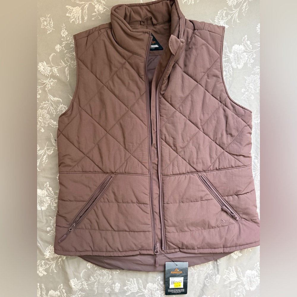 Women's Quilted Vest - Brown